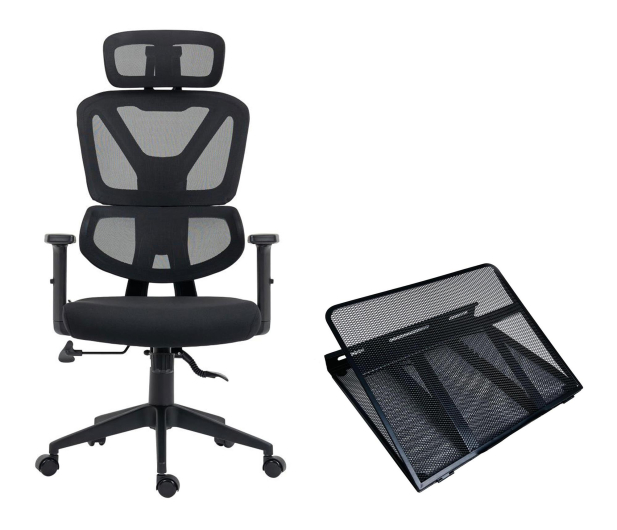 Silver Monkey Fotel biurowy SMO-750 + Fuji składana podstawka pod laptop - 1351951 - zdjęcie